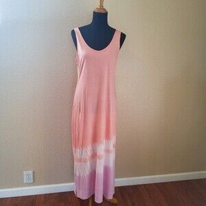 New Michael Stars Tie Dye Midi Maxi Jersey Knit Tank Dress M